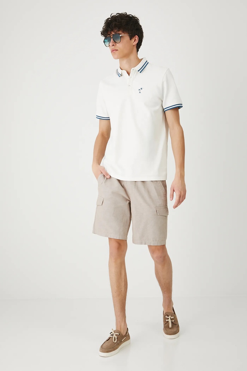 Поло Medicine цвет бежевый с принтом