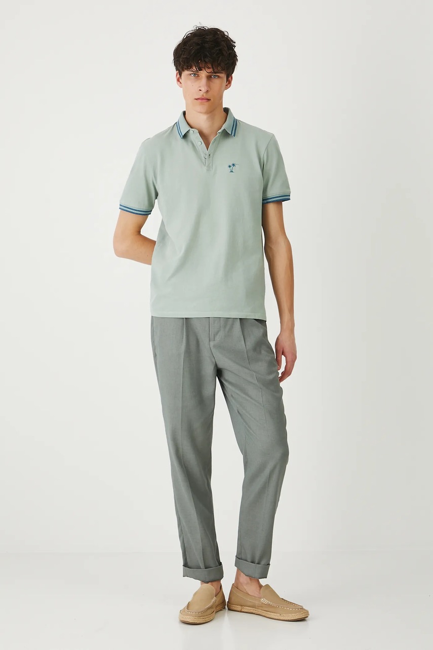 Поло Medicine цвет зелёный с принтом