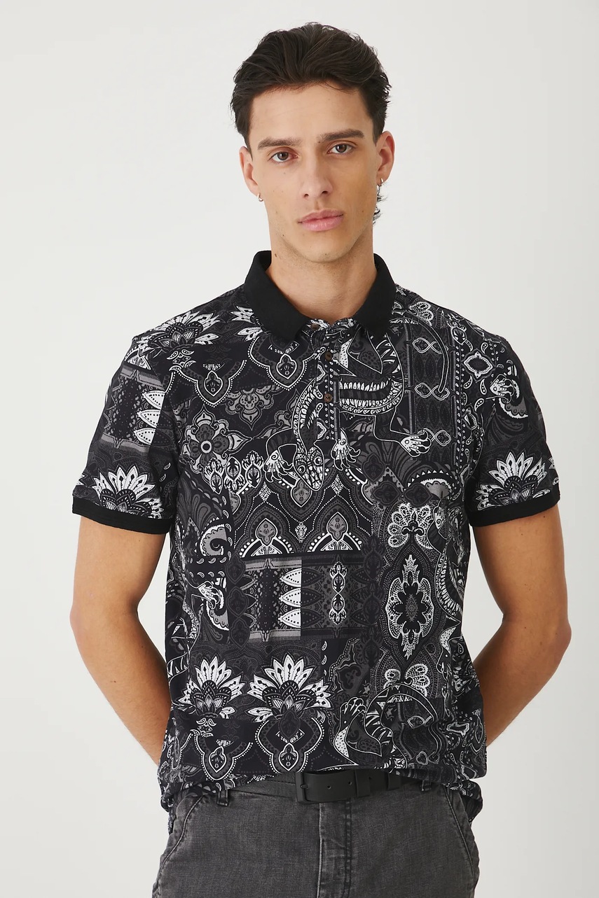 Поло Medicine цвет чёрный узор