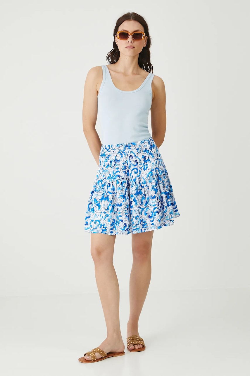 Medicine fusta culoarea alb, mini, evazati