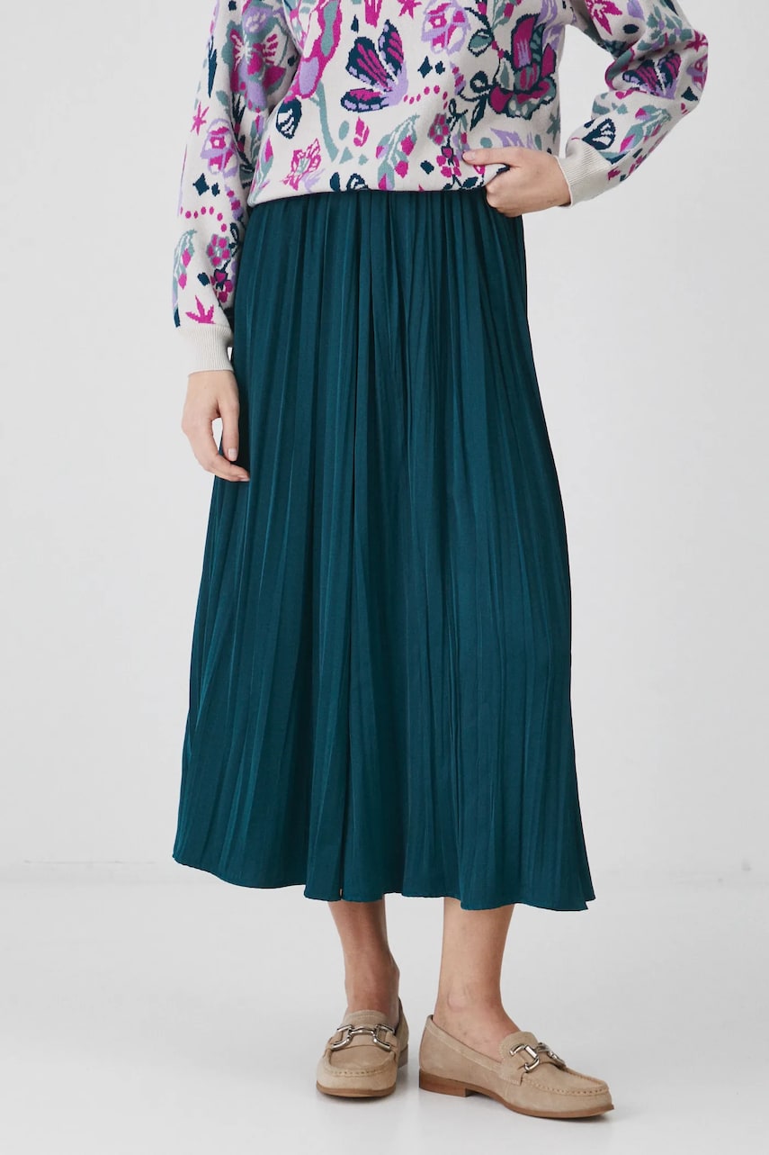 Medicine fusta culoarea verde, maxi, evazati Medicine fusta culoarea verde, maxi, evazati