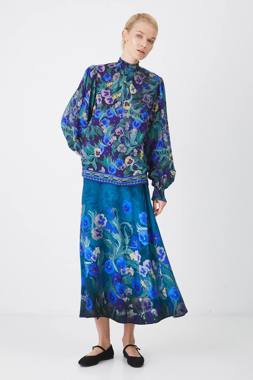 Medicine fusta culoarea verde, maxi, evazati Medicine fusta culoarea verde, maxi, evazati