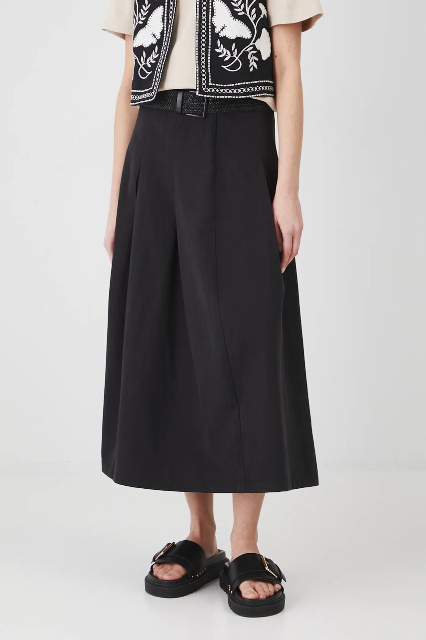 Medicine fusta culoarea negru, maxi, evazati