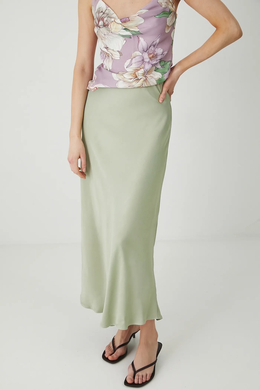 Medicine fusta culoarea verde, maxi, evazati