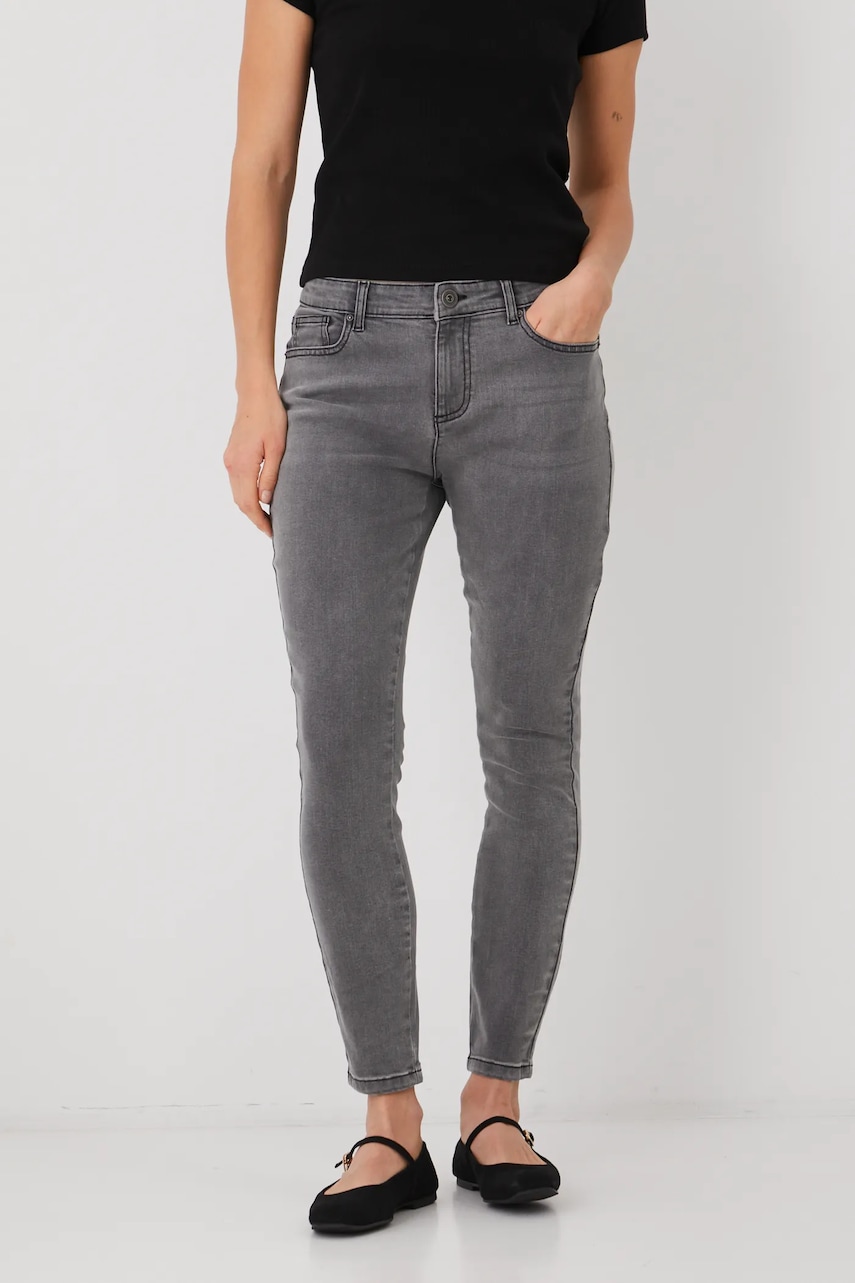 Medicine jeansi femei, culoarea gri