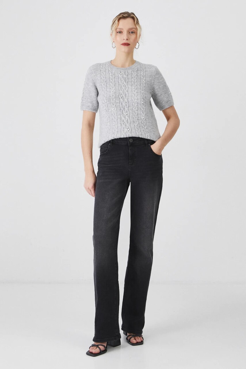 Medicine jeansi femei, culoarea negru