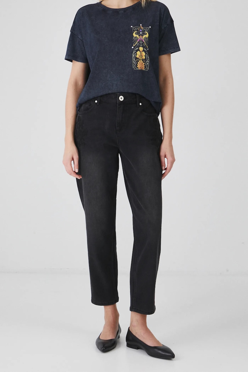 Medicine jeansi femei, culoarea gri