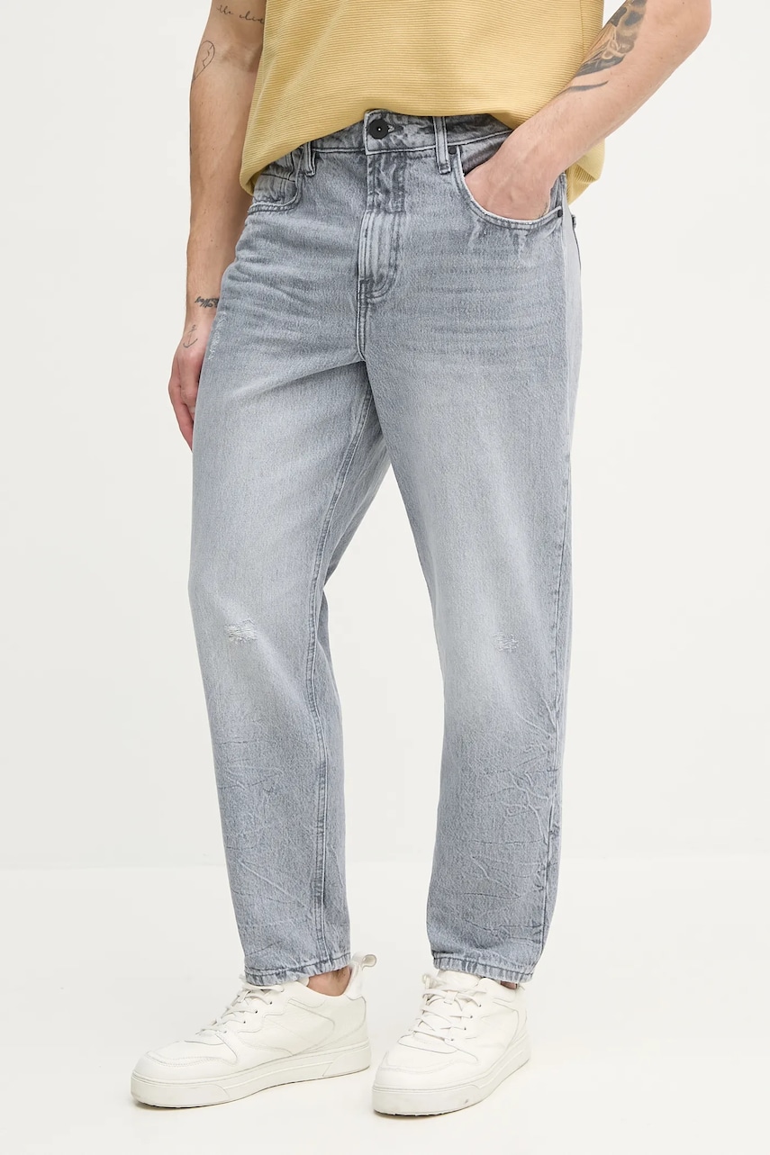 Medicine blugi din bumbac culoarea gri