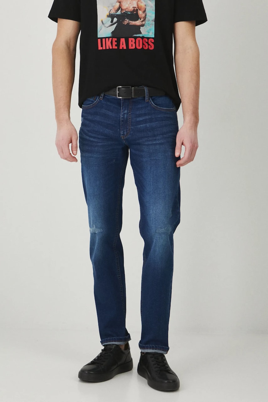Medicine jeansi barbati, culoarea albastru marin