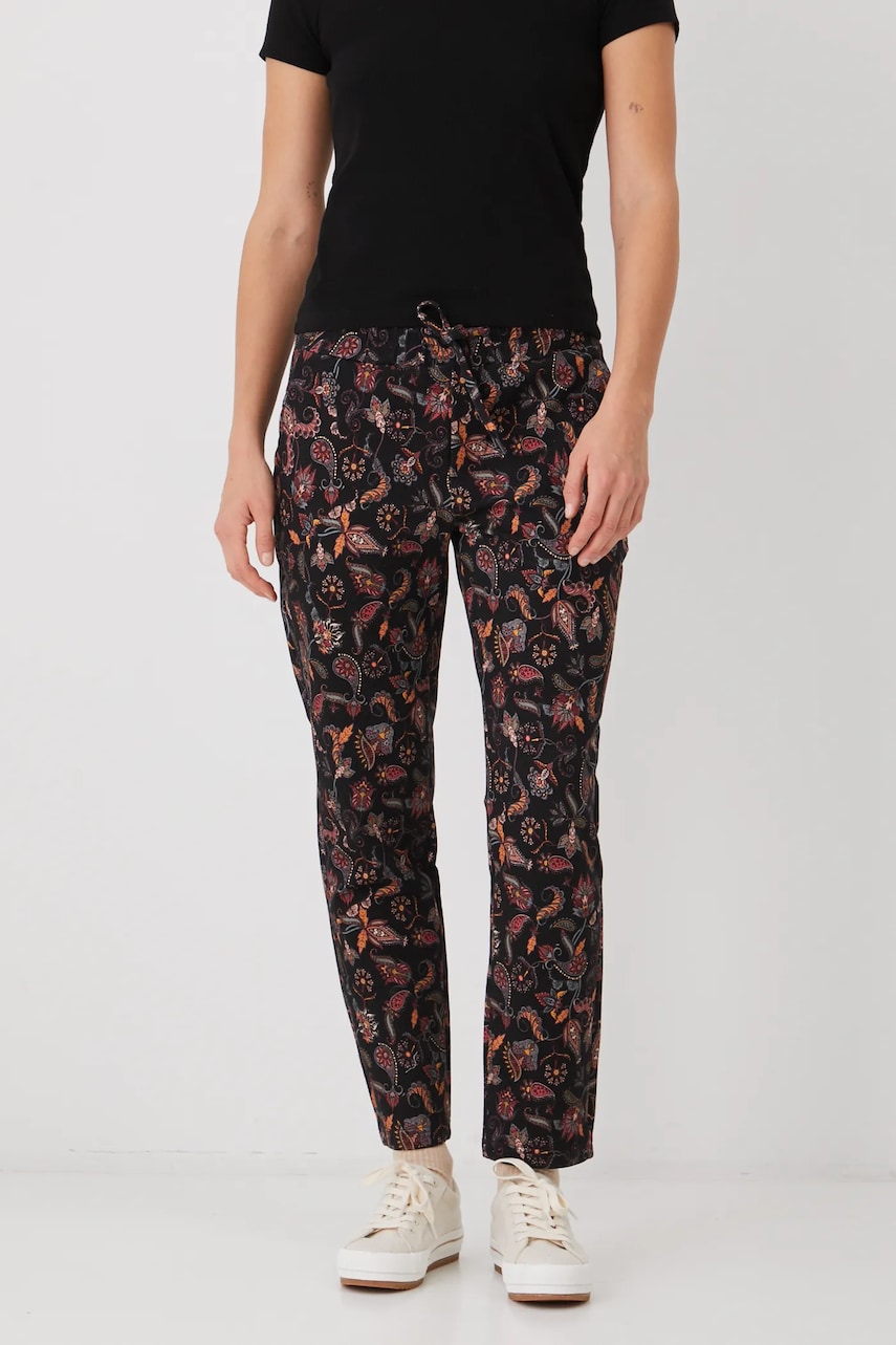 Medicine pantaloni de trening din bumbac femei, culoarea negru, modelator