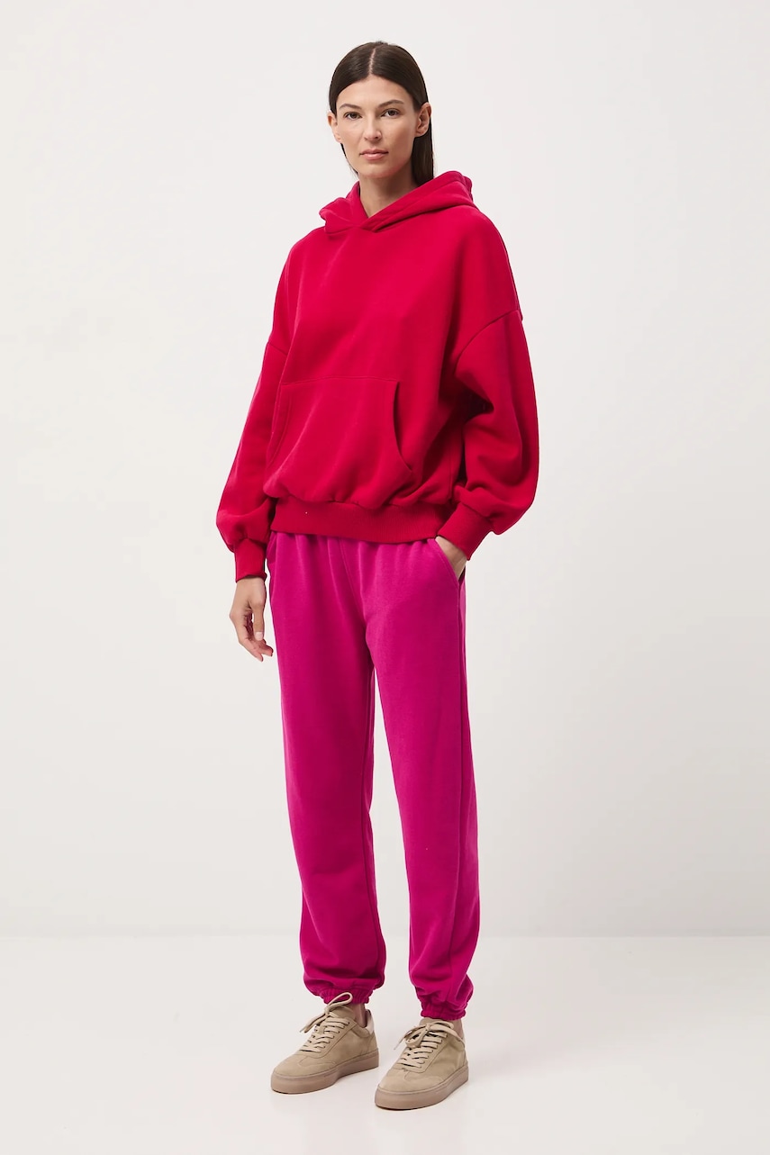 Medicine pantaloni de trening culoarea roz, uni