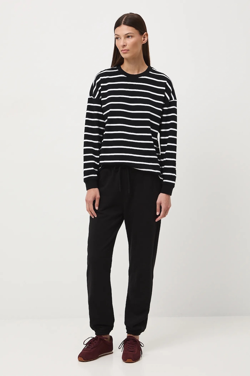Medicine pantaloni de trening culoarea negru, uni