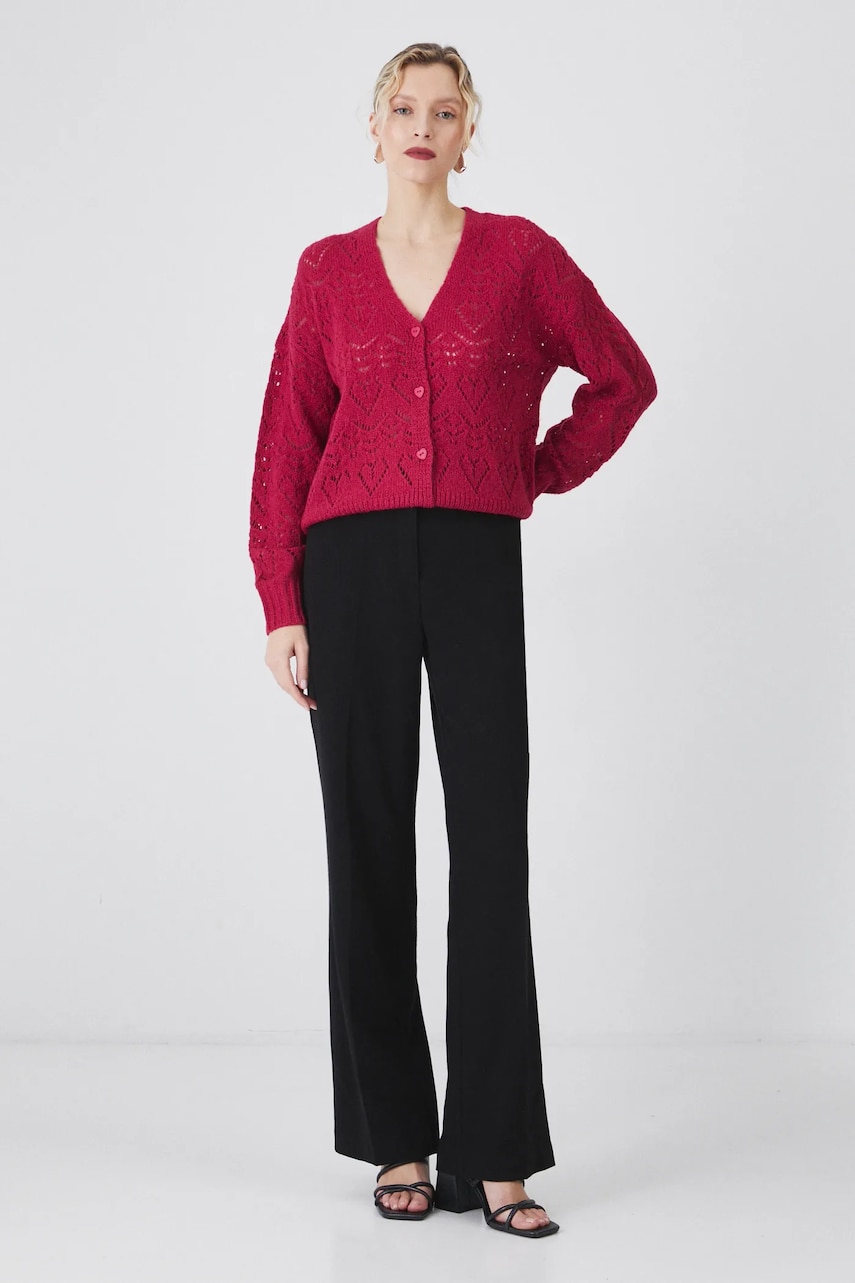 Medicine pantaloni femei, culoarea negru, lat, high waist Medicine pantaloni femei, culoarea negru, lat, high waist