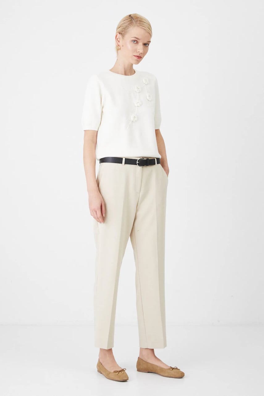 Брюки Medicine женские цвет бежевый chinos средняя посадка Брюки Medicine женские цвет бежевый chinos средняя посадка