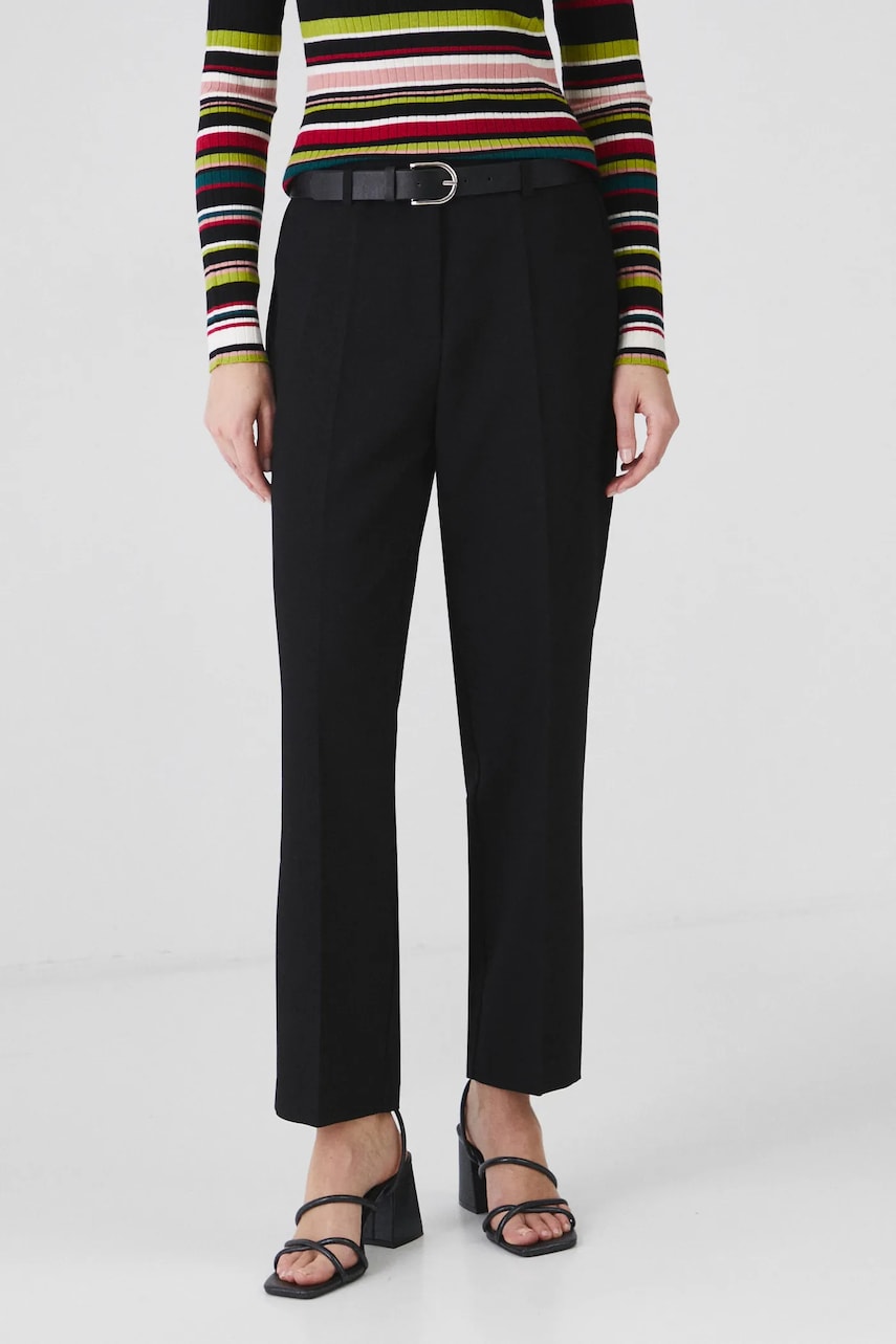 Medicine pantaloni femei, culoarea negru, fason chinos, medium waist Medicine pantaloni femei, culoarea negru, fason chinos, medium waist