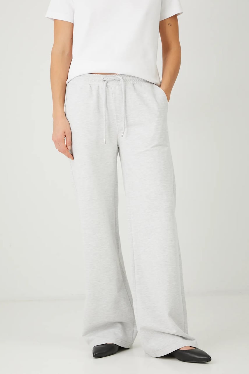 Medicine pantaloni de trening din bumbac femei, culoarea gri, melanj Medicine pantaloni de trening din bumbac femei, culoarea gri, melanj