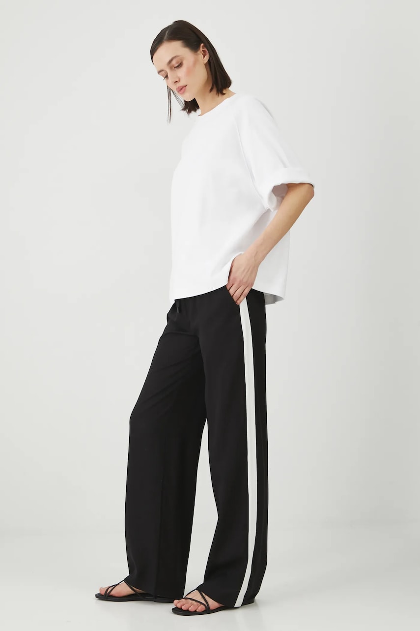 Medicine pantaloni femei, culoarea negru, lat, high waist Medicine pantaloni femei, culoarea negru, lat, high waist