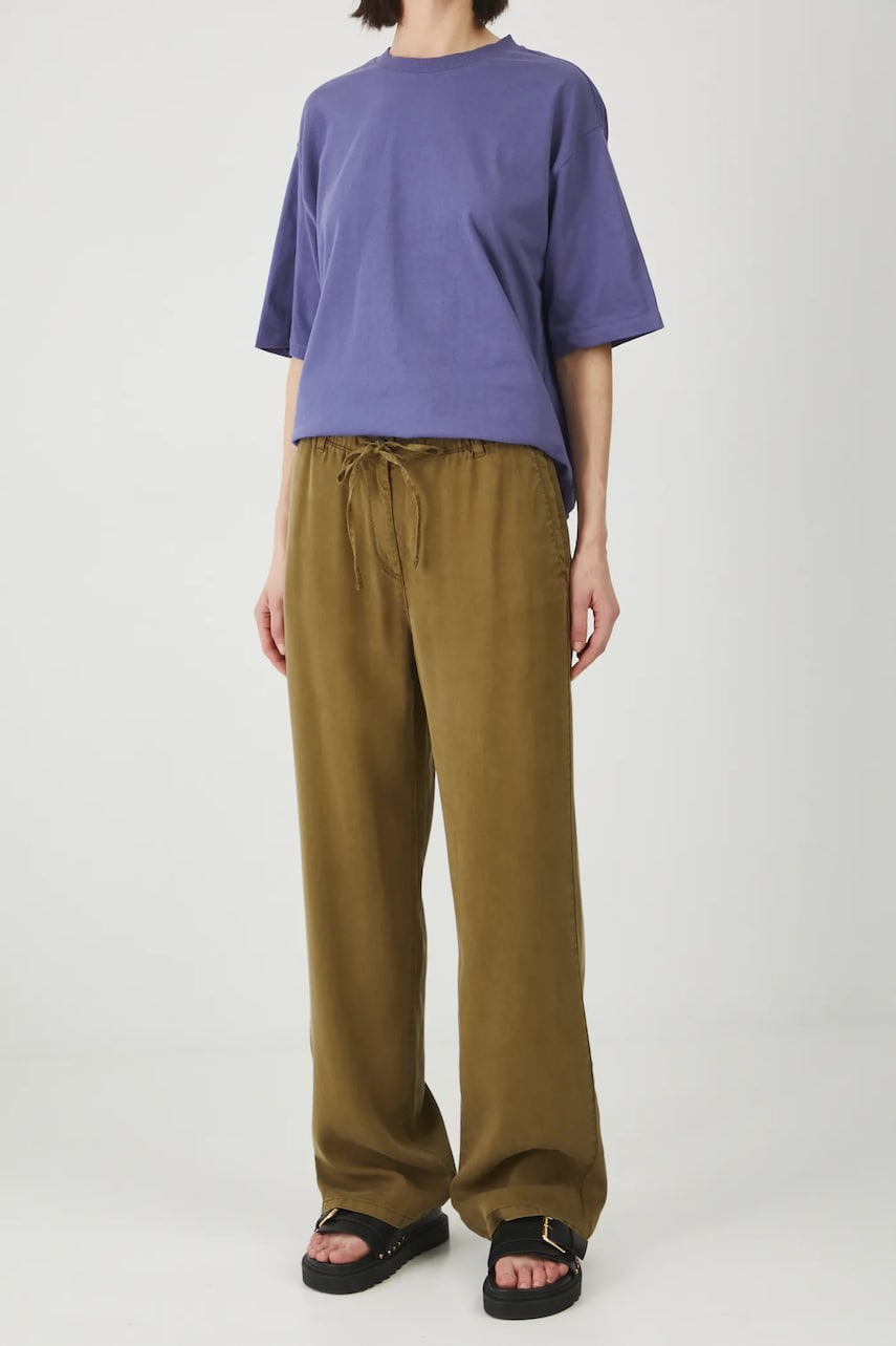 Medicine pantaloni femei, culoarea verde, lat, high waist Medicine pantaloni femei, culoarea verde, lat, high waist