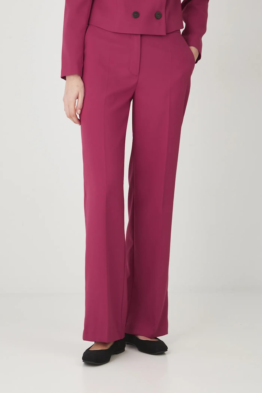 Medicine pantaloni femei, culoarea rosu, drept, medium waist Medicine pantaloni femei, culoarea rosu, drept, medium waist