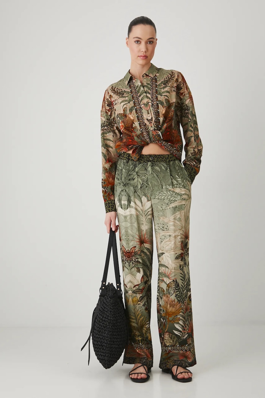 Medicine pantaloni din amestec de in lat, medium waist Medicine pantaloni din amestec de in lat, medium waist