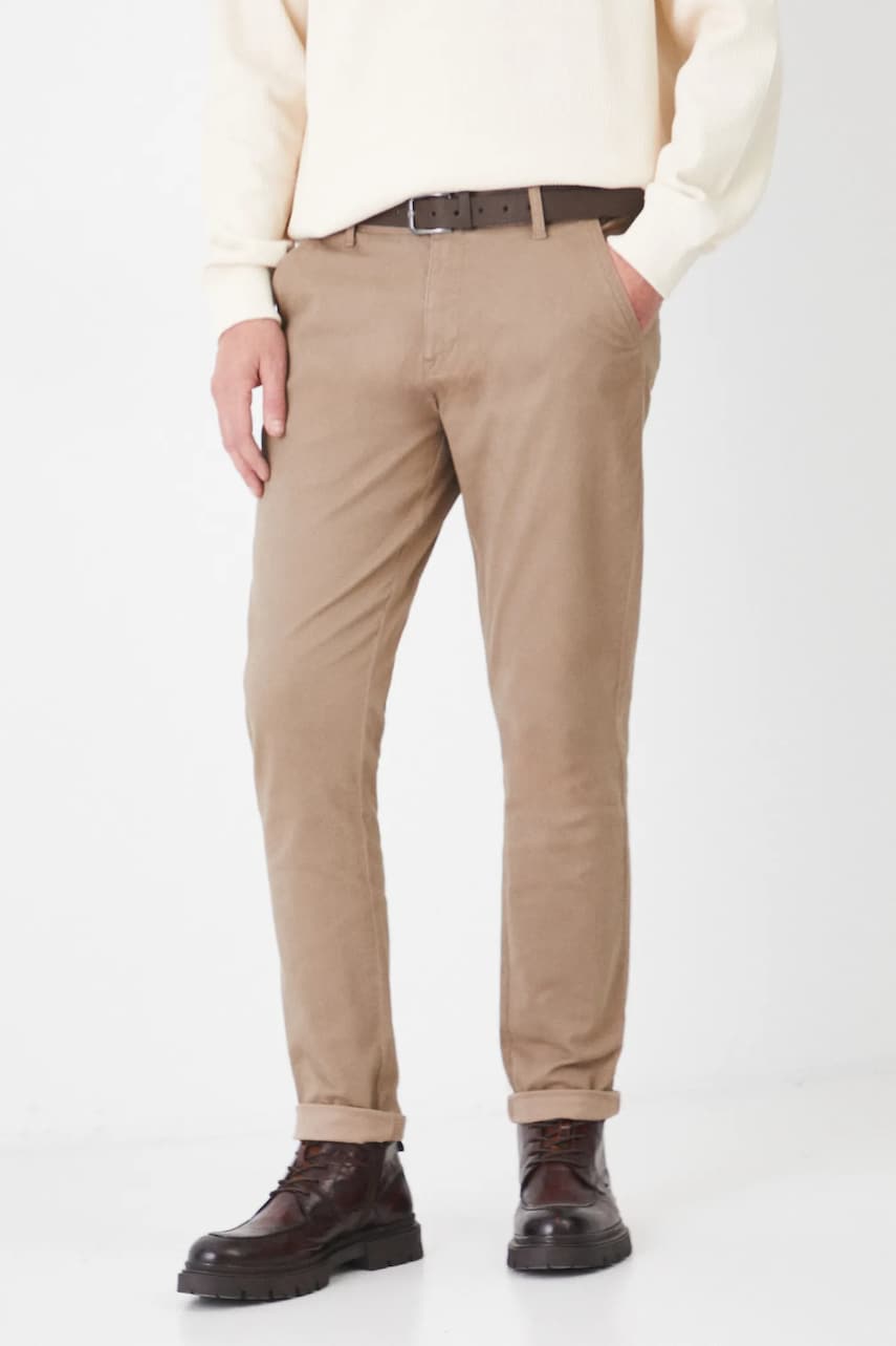 Medicine pantaloni culoarea bej, mulata