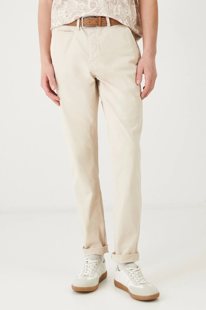 Medicine pantaloni barbati, culoarea bej, mulata