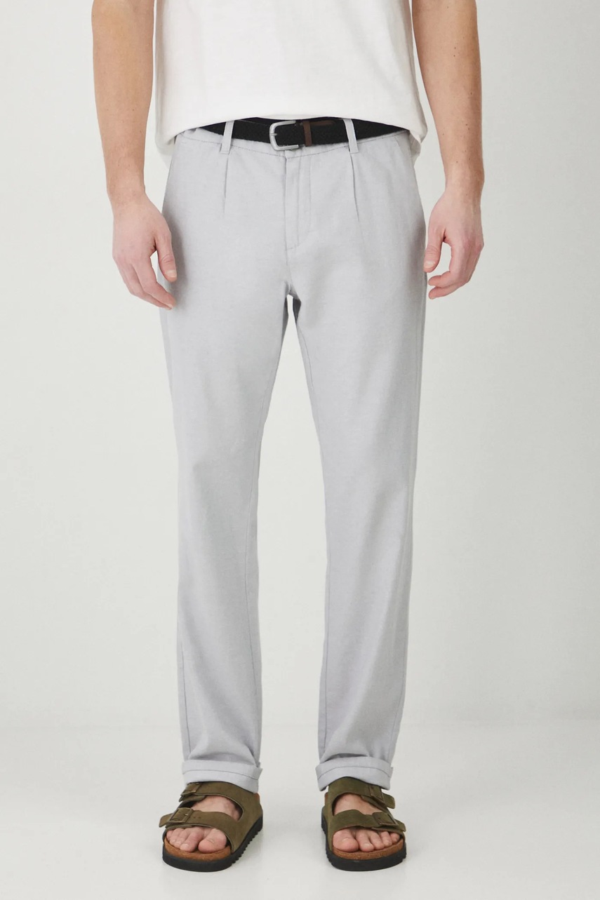 Льняные брюки Medicine мужские цвет серый прямое Льняные брюки Medicine мужские цвет серый прямое