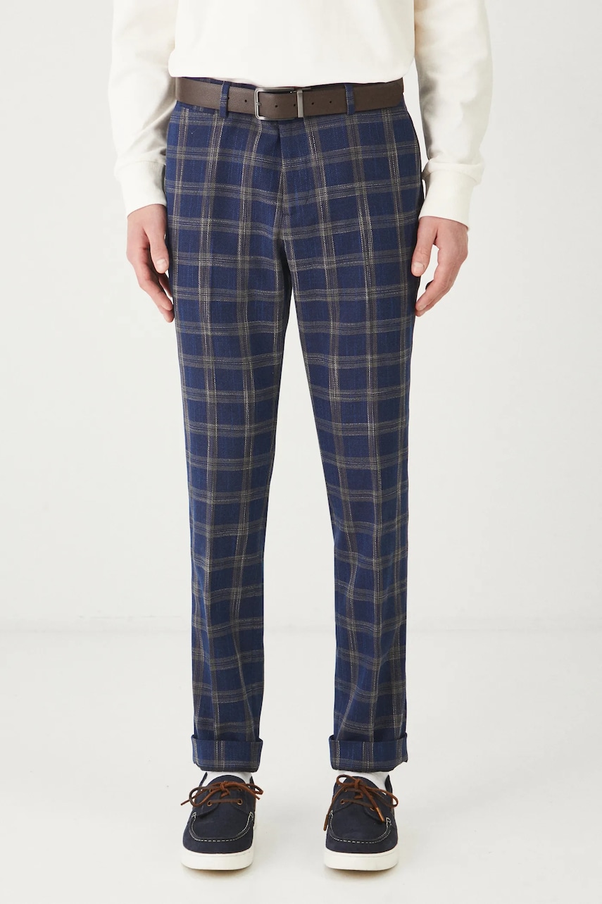Medicine pantaloni barbati, culoarea albastru marin, mulata