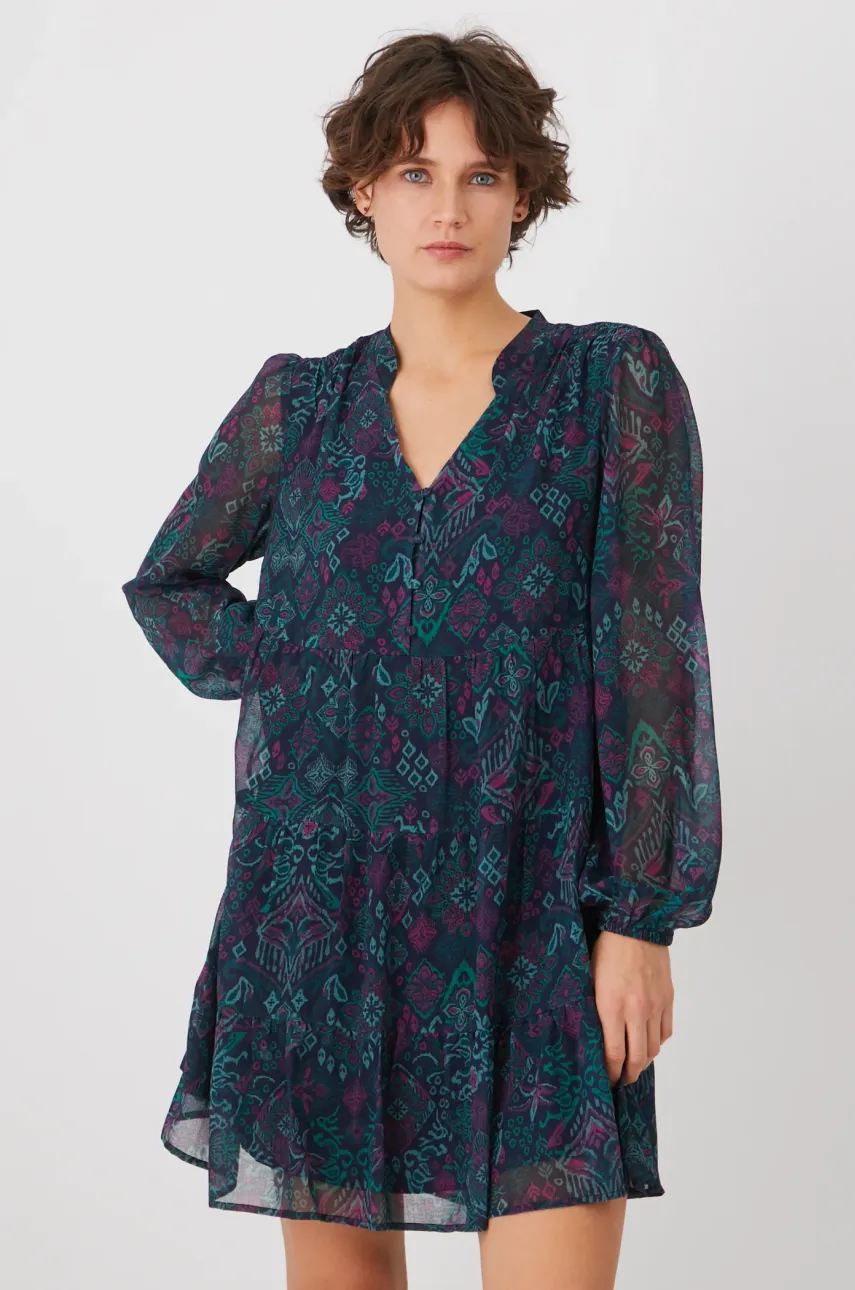 Сукня Medicine колір бірюзовий mini oversize