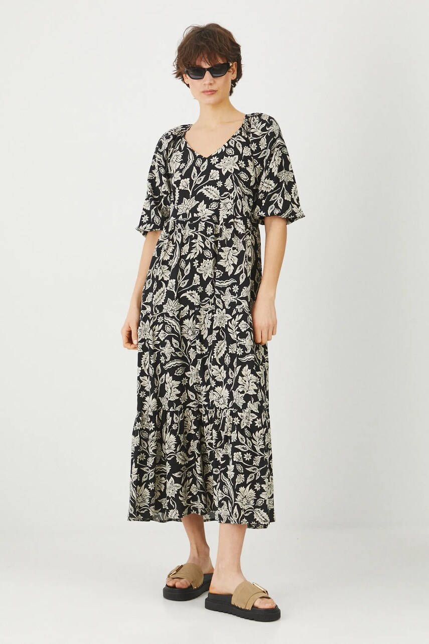 Medicine rochie culoarea negru, maxi, oversize
