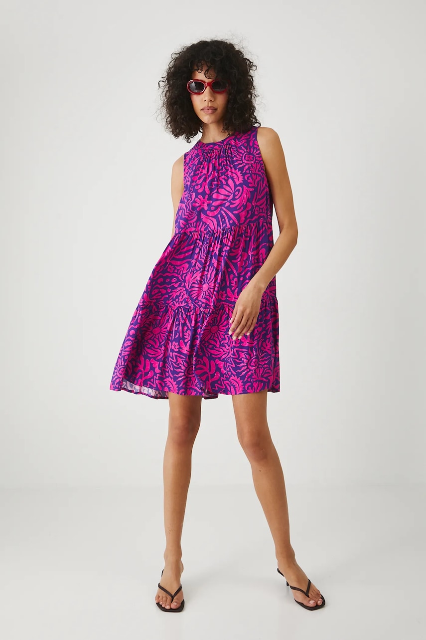 Medicine rochie culoarea violet, mini, oversize Medicine rochie culoarea violet, mini, oversize