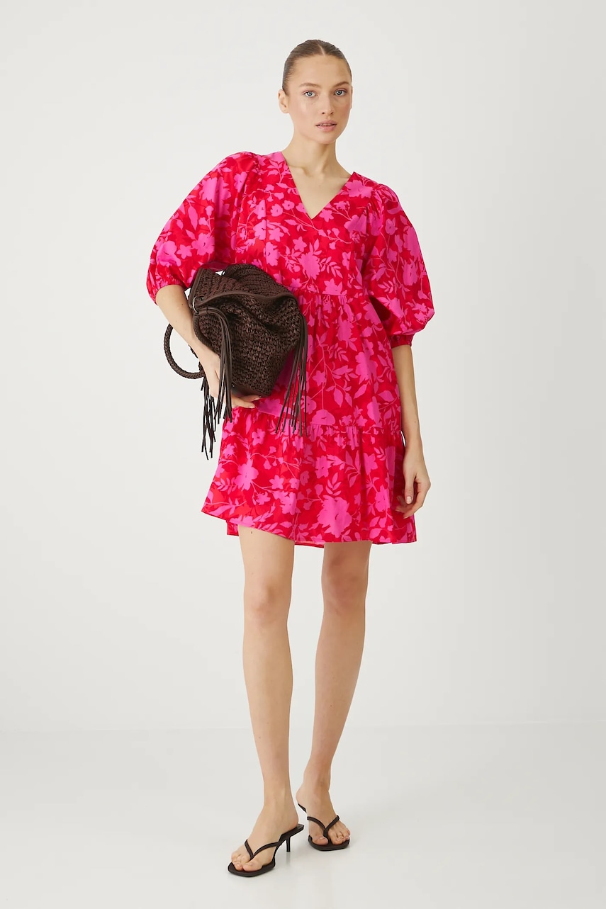 Medicine rochie culoarea rosu, mini, oversize