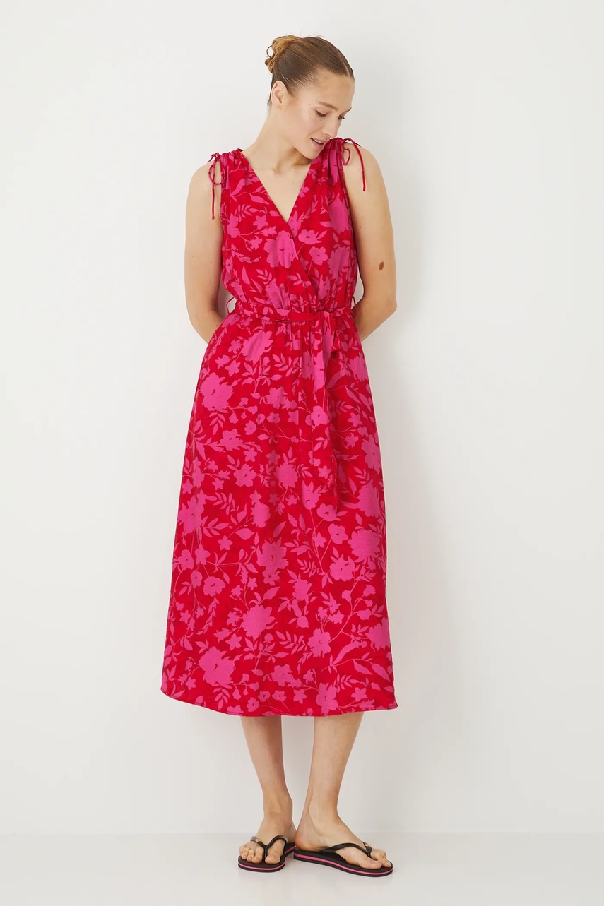 Платье Medicine цвет красный midi расклешённая