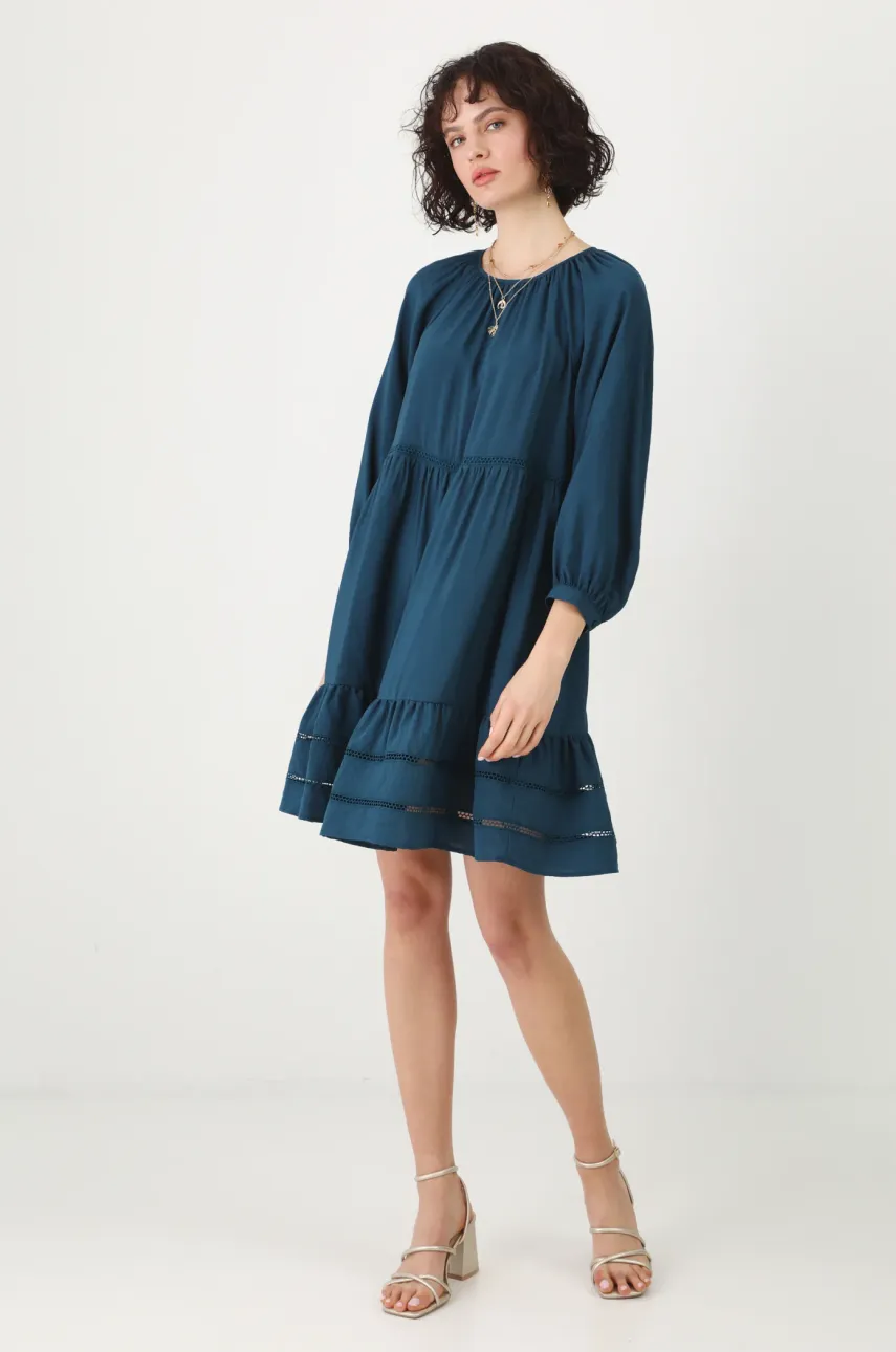 Сукня Medicine колір бірюзовий mini oversize
