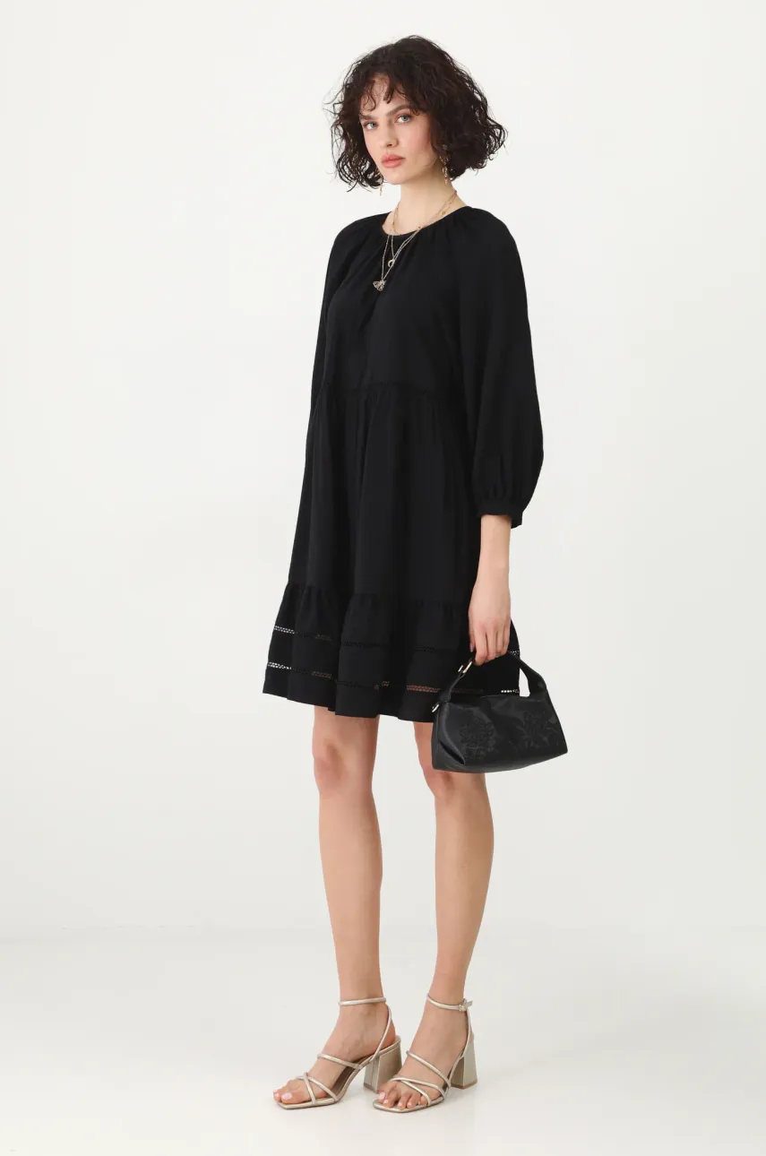 Medicine rochie culoarea negru, mini, oversize