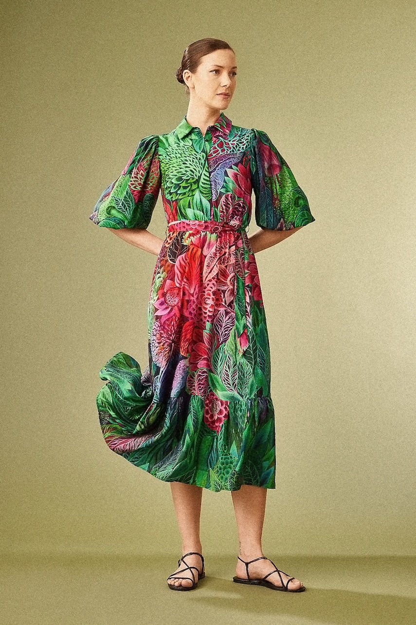 Medicine sukienka kolor multicolor maxi rozkloszowana