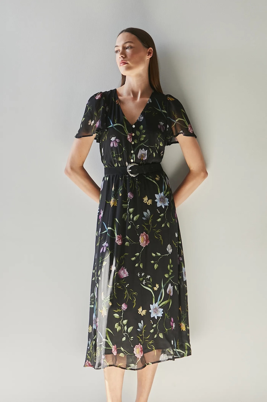 Medicine rochie culoarea negru, maxi, evazati Medicine rochie culoarea negru, maxi, evazati