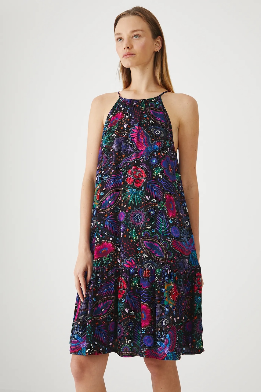 Medicine rochie culoarea negru, mini, oversize