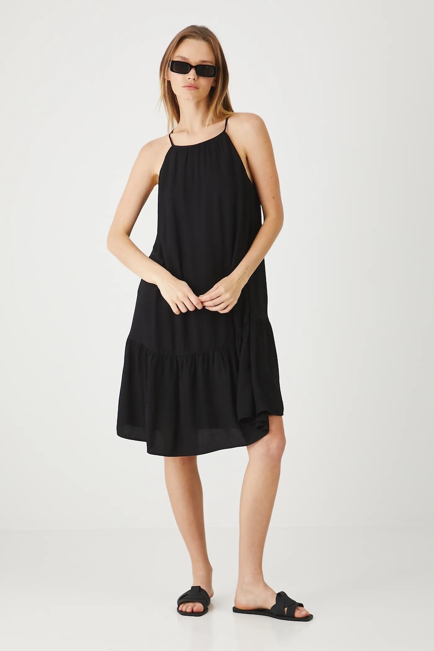 Medicine rochie culoarea negru, mini, oversize