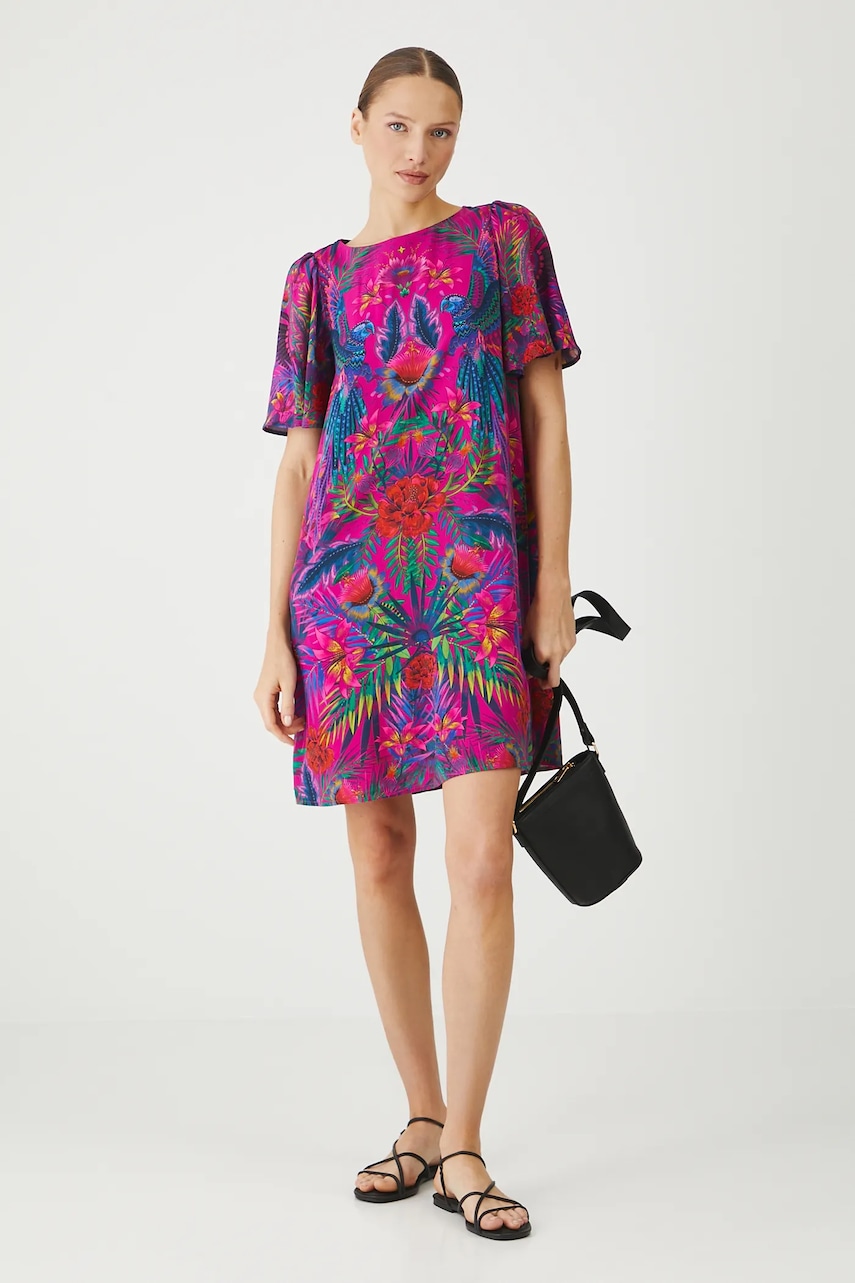 Medicine rochie culoarea roz, mini, oversize