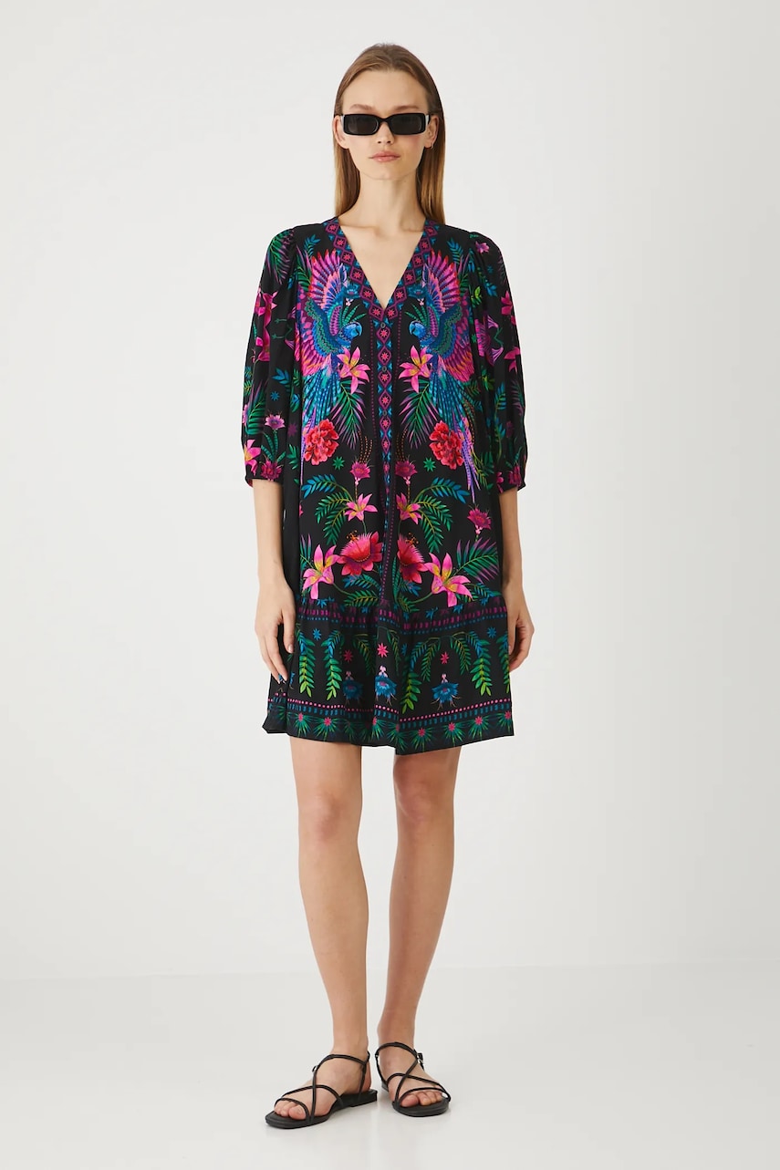 Medicine rochie culoarea negru, mini, oversize