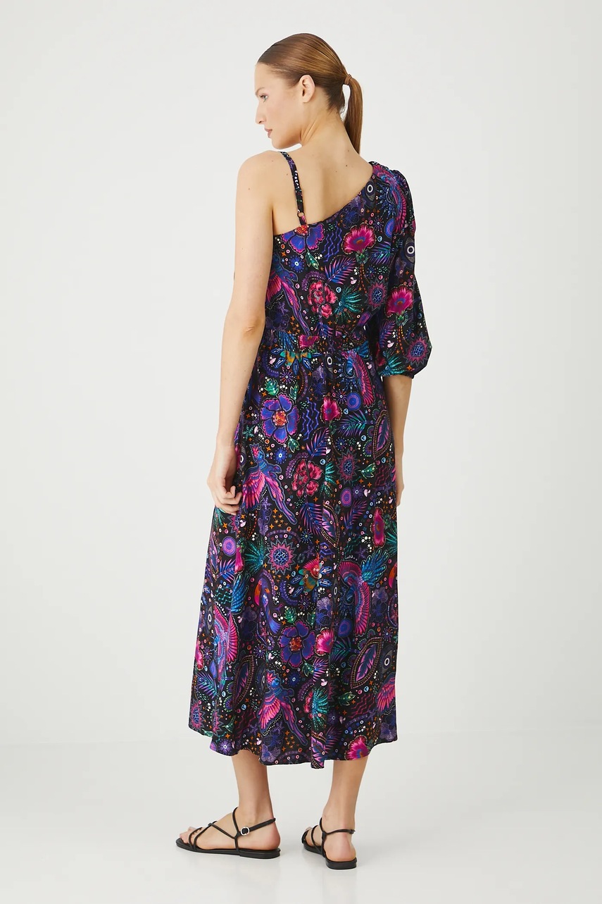 Платье Medicine цвет чёрный maxi расклешённая