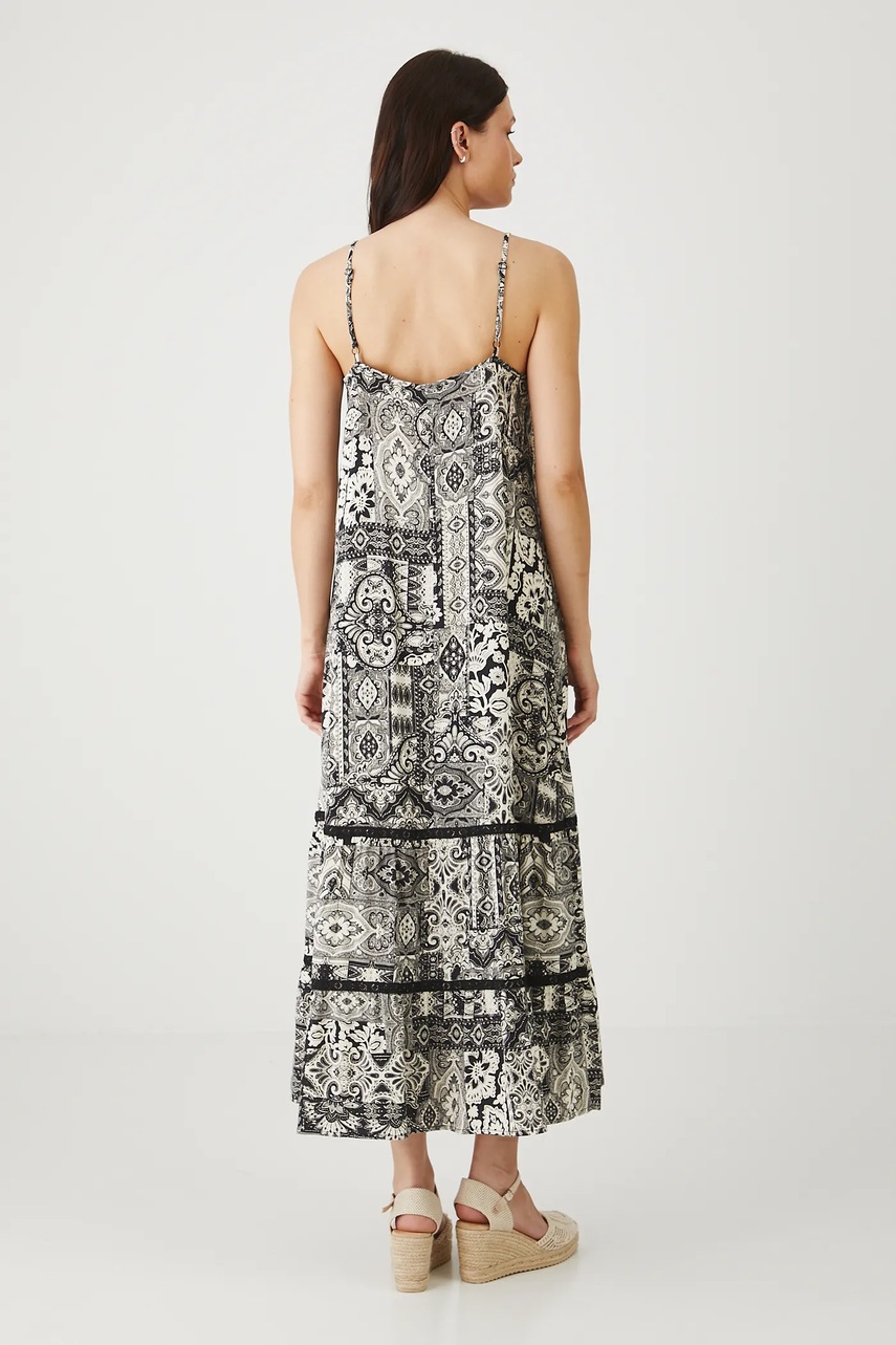 Платье Medicine цвет чёрный midi расклешённая