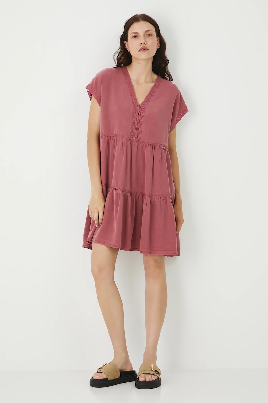 Medicine rochie culoarea roz, mini, oversize