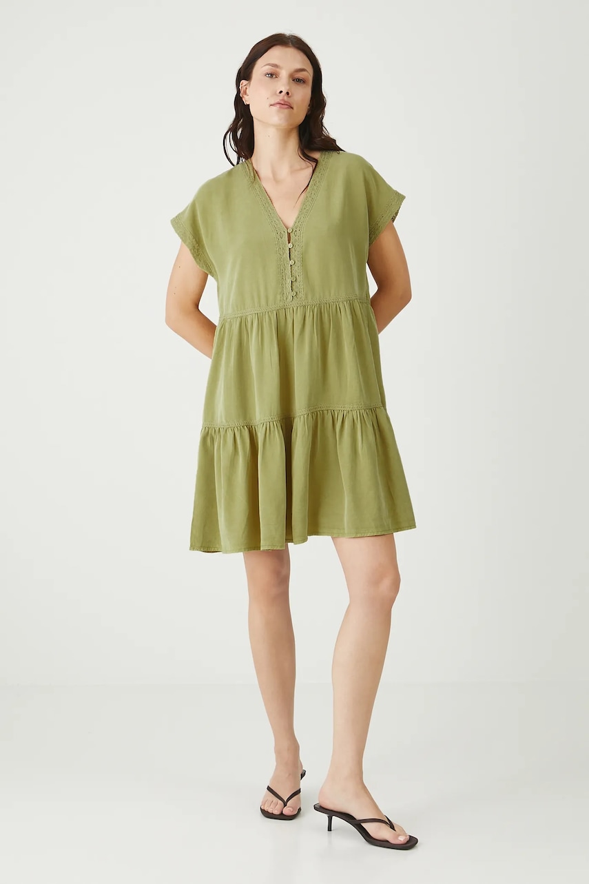 Medicine rochie culoarea verde, mini, oversize