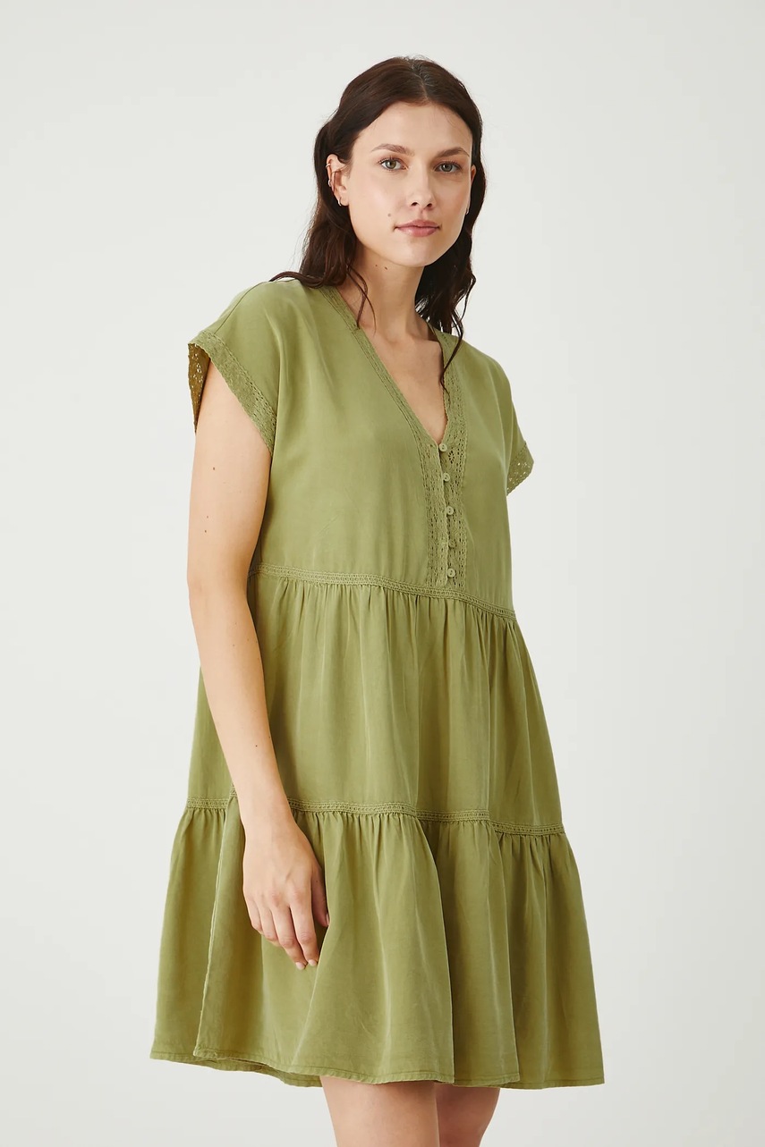 Платье Medicine цвет зелёный mini oversize