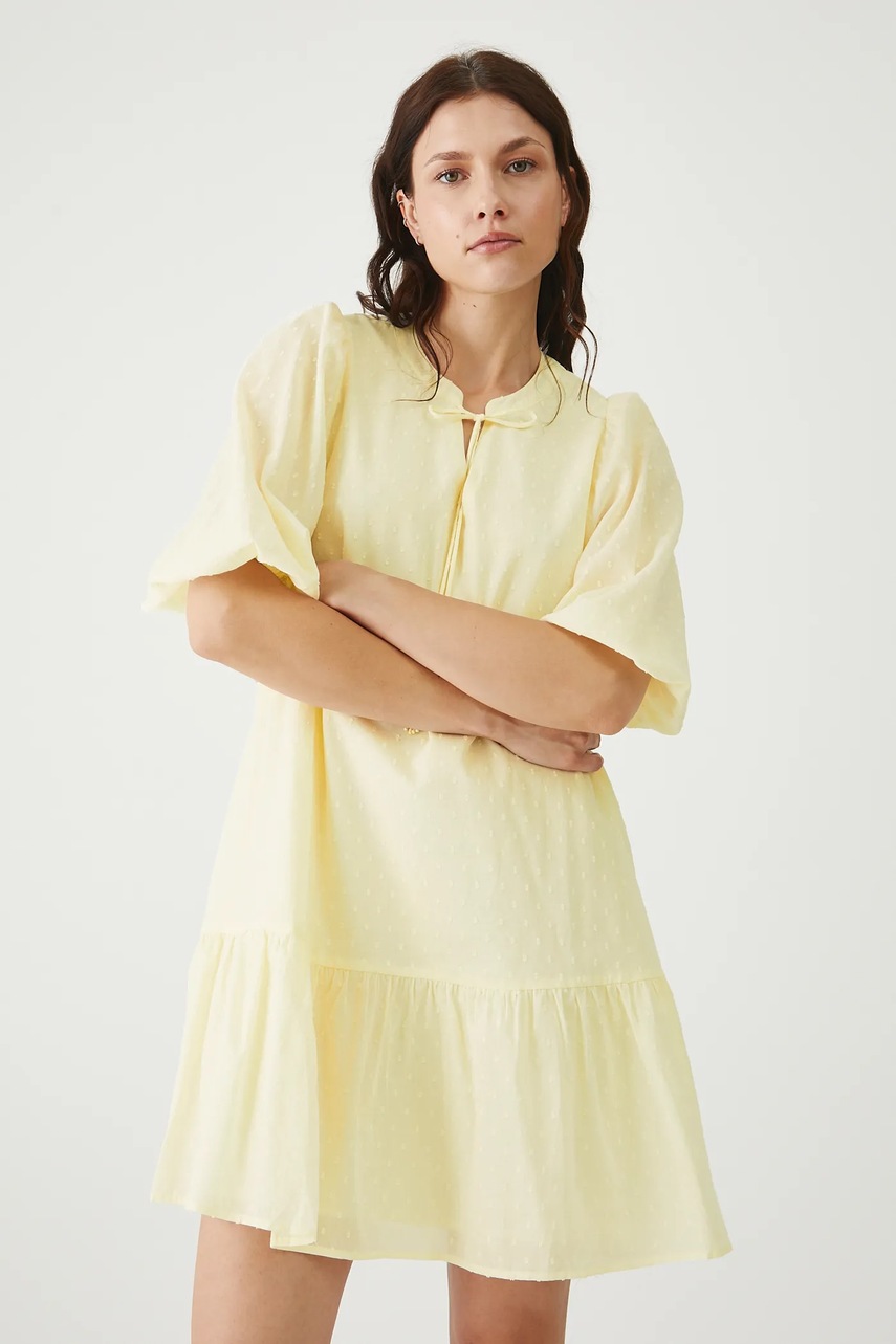 Хлопковое платье Medicine цвет бежевый mini oversize