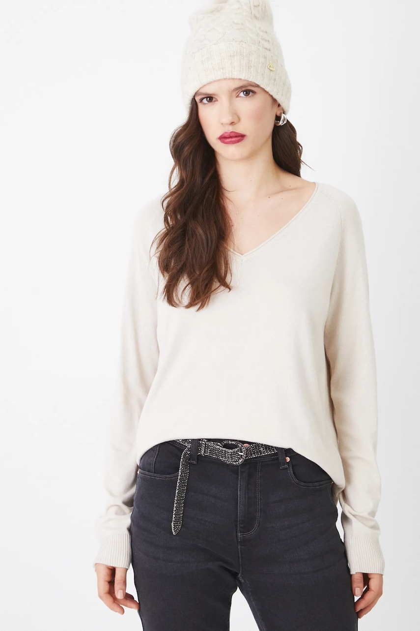 Medicine pulover culoarea bej, light