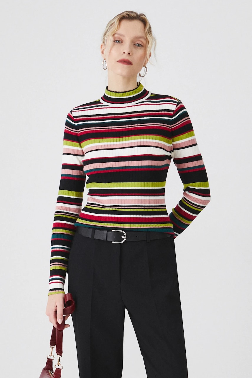 Medicine pulover femei, light, cu turtleneck