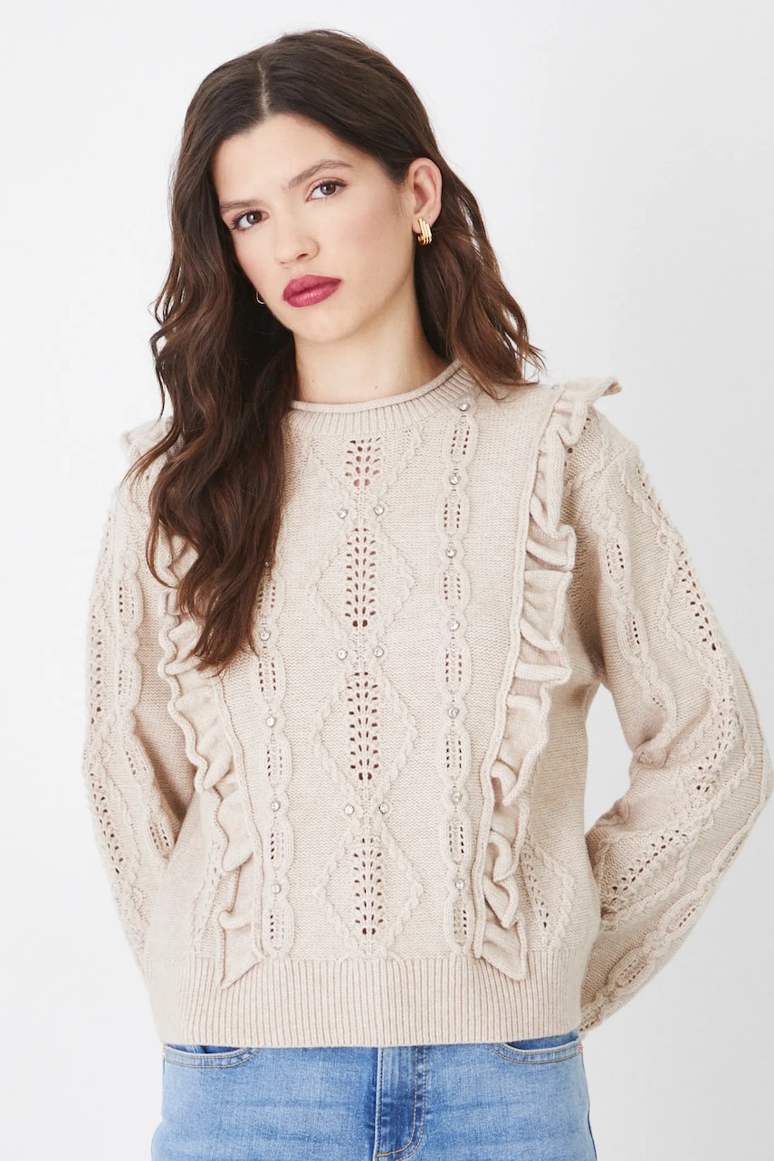 Medicine sweter damski kolor beżowy